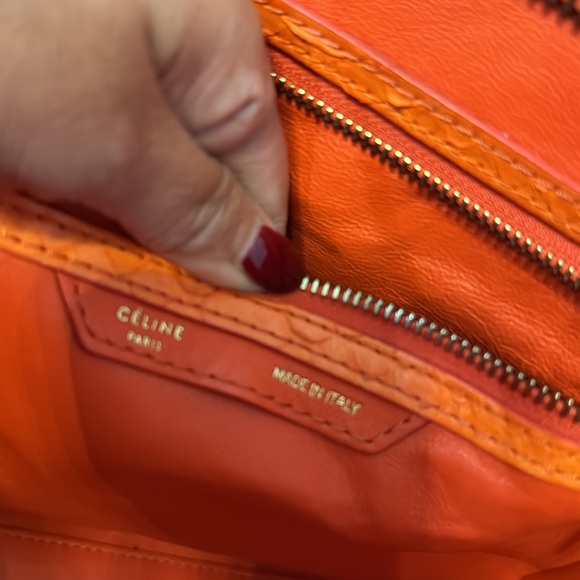 Authentic Celine mini luggage tote in python - Picture 5 of 9